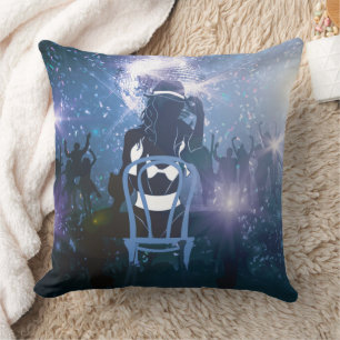 Disco Heartbeat Throw Pillow