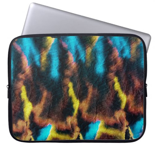 Disco Ikat Pattern Colored Dirty Art Background  Laptop Sleeve