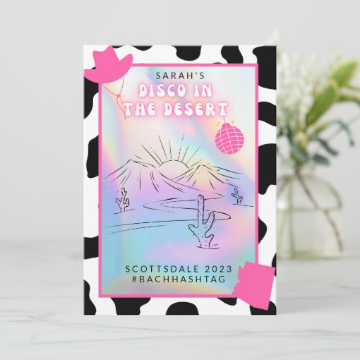 "Disco in the Desert" Scottsdale Bach Invitation Zazzle