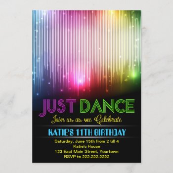 Disco Just Dance Party Invitation by AshPartyInspiration at Zazzle