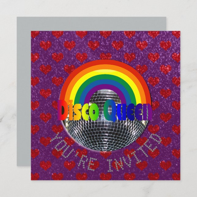 Disco Just Dance Party | Retro 70s Disco Birthday Invitation (Front/Back)