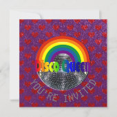 Disco Just Dance Party | Retro 70s Disco Birthday Invitation (Front)