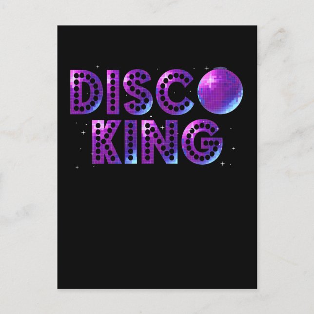 Disco King Dancing 70s 80s 90s Music Love Postcard (Front)