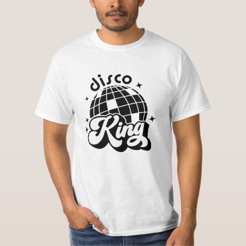 Disco King Groom Bride Engagement Party T_Shirt