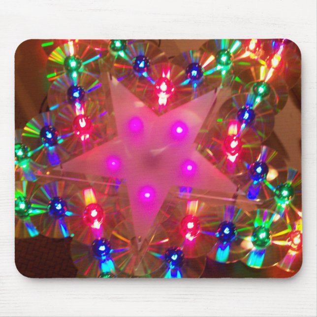 Disco Lights Star Mouse Pad (Front)