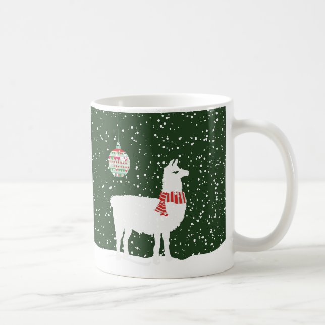 Disco Llama Holiday Merry & Bright 11oz Coffee Mug (Right)