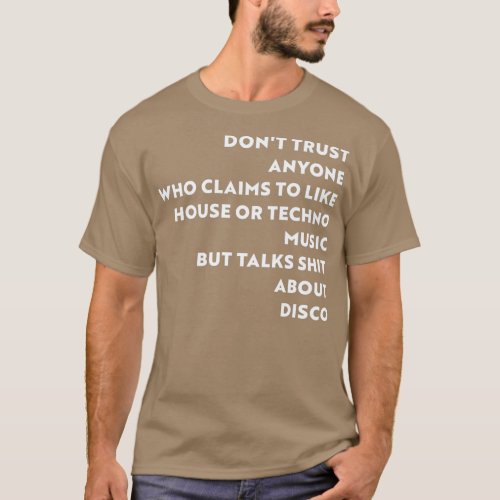 Disco Lovers 80s Dance Music Vs House And Techno T_Shirt