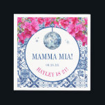 Disco Mama Mia Mediterranean Birthday Party Napkins<br><div class="desc">Mama Mia Disco Dancing Queen Birthday Party Napkins</div>