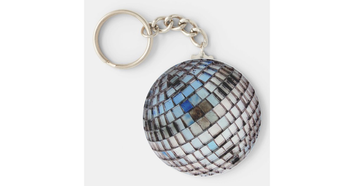 Disco Metal Mirror Ball Keychain Zazzle