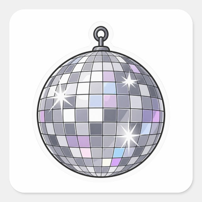 Disco Mirror Ball Shine Sticker (Front)