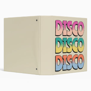 Disco Music 3 Ring Binder