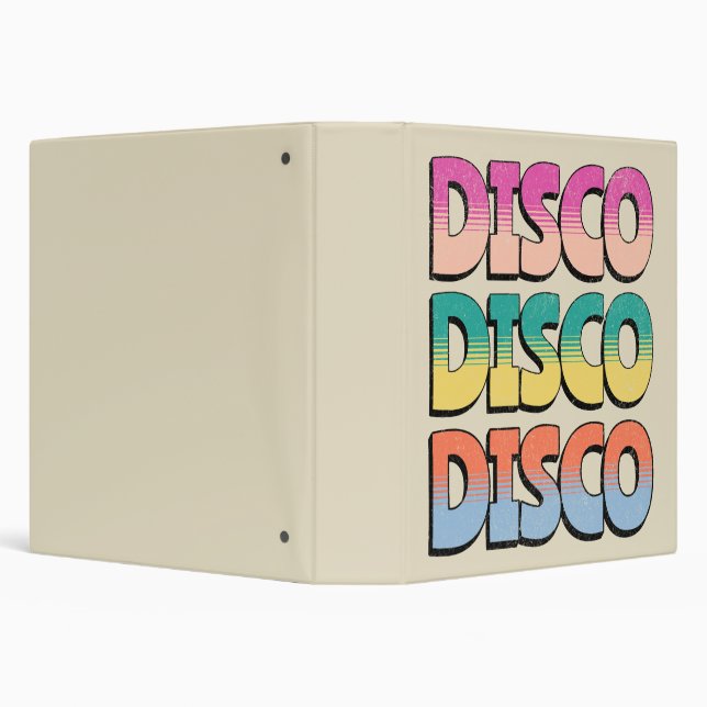 Disco Music 3 Ring Binder (Background)