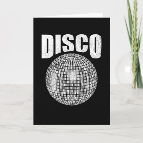 Disco Music Ball Funk Soul Music Lover Retro 70s Card