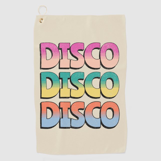 Disco Music Golf Towel (Front)