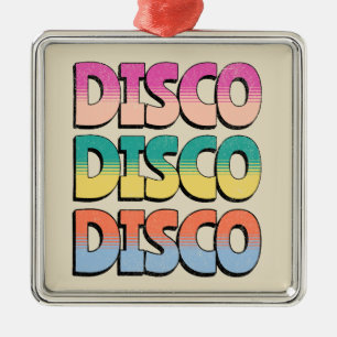 Disco Music Metal Ornament