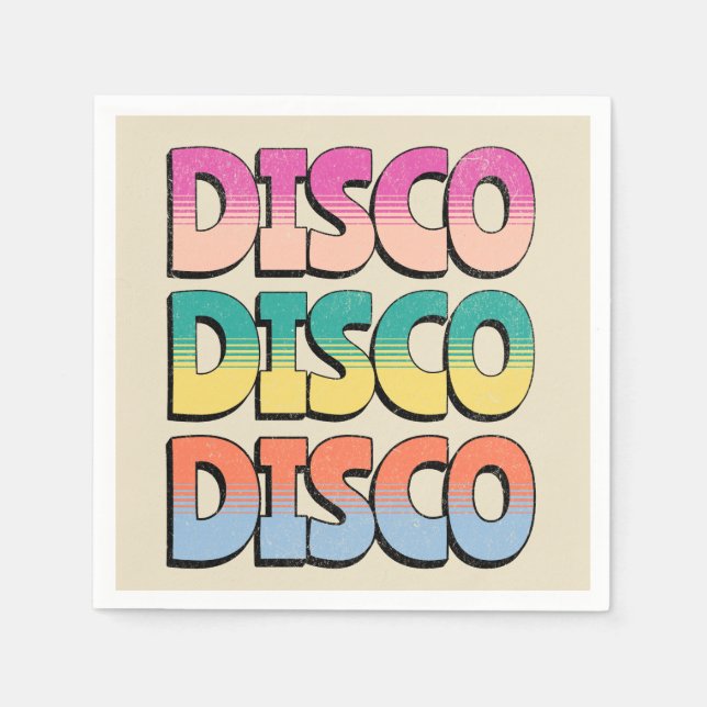 Disco Music Napkins (Front)
