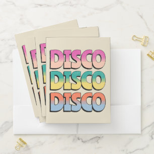 Disco Music Pocket Folder