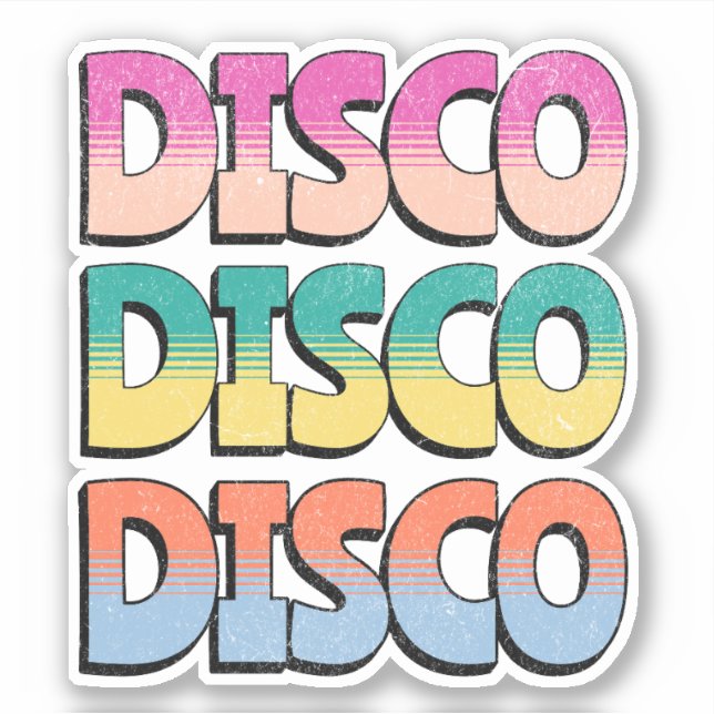 Disco Music Sticker (Front)