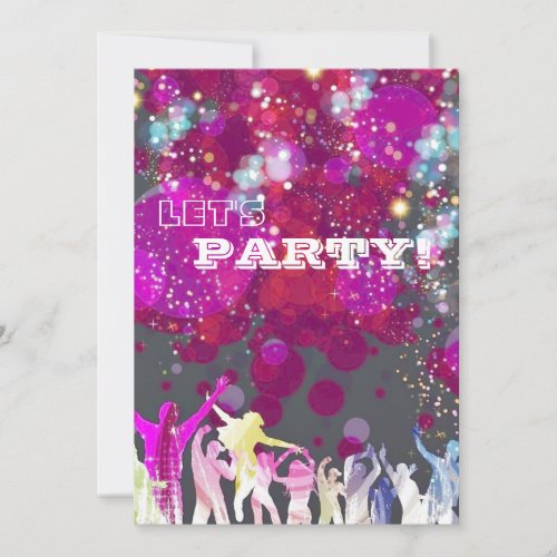 Disco Night Club Glam BirthdayBachelorette Party Invitation