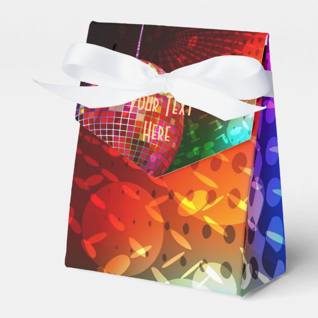 Disco Night Retro 70's Disco Ball Favor Box (Front Side)