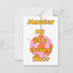 Disco on the dance floor note card