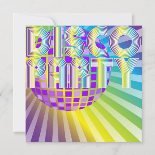 Disco Party Personalized Invite