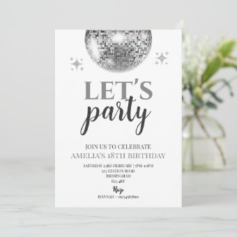 Disco Party birthday Invitation | Zazzle