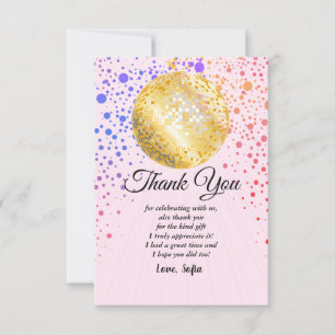 disco party dance party 70s gold disco ball invitation