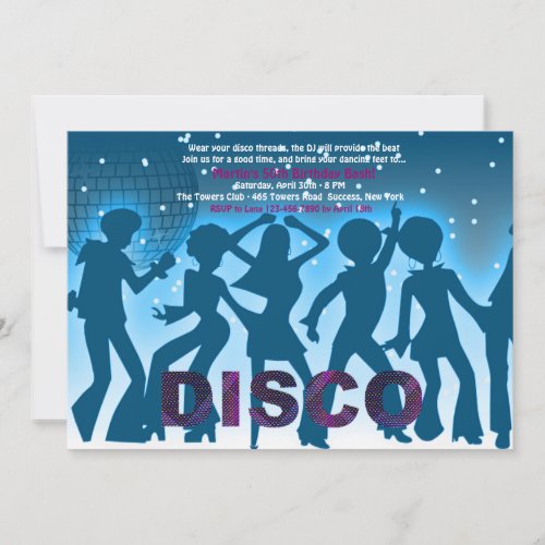 Disco Party Invitation