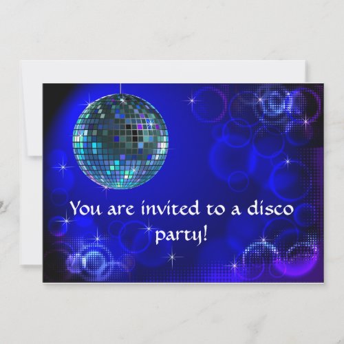 Disco party invitation