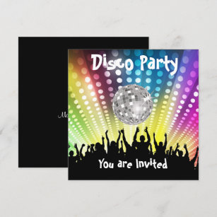 5 25 X 5 25 Disco Party Invitations Announcements Zazzle