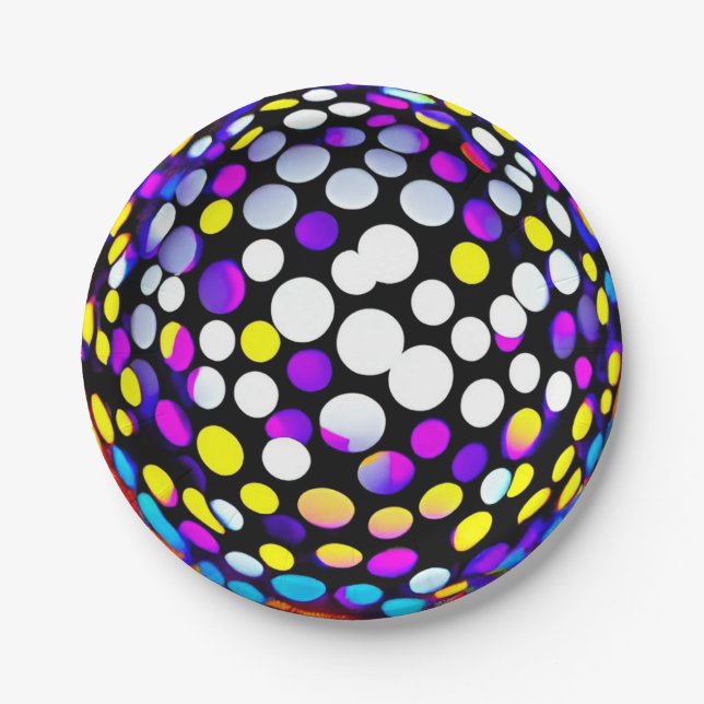 Disco Party Paper Plates (Front)