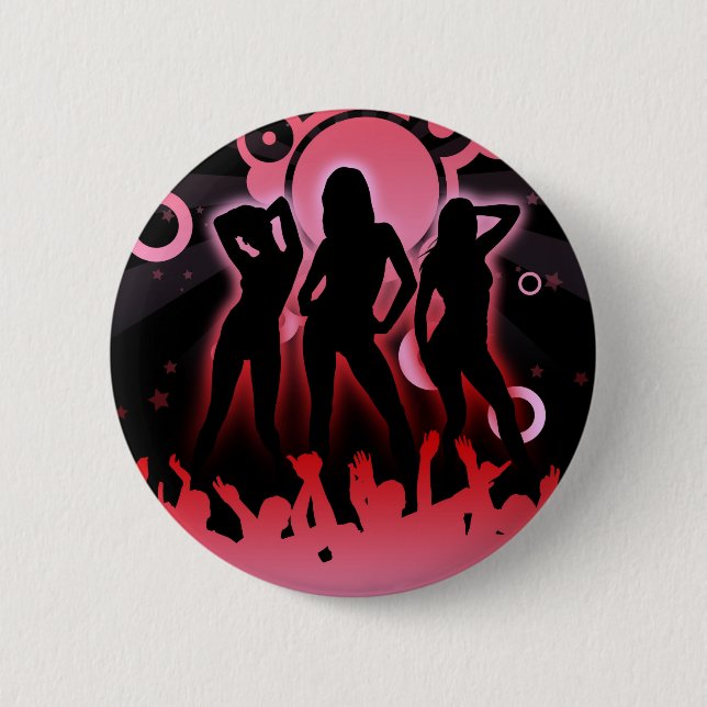 DISCO PARTY PINBACK BUTTON (Front)