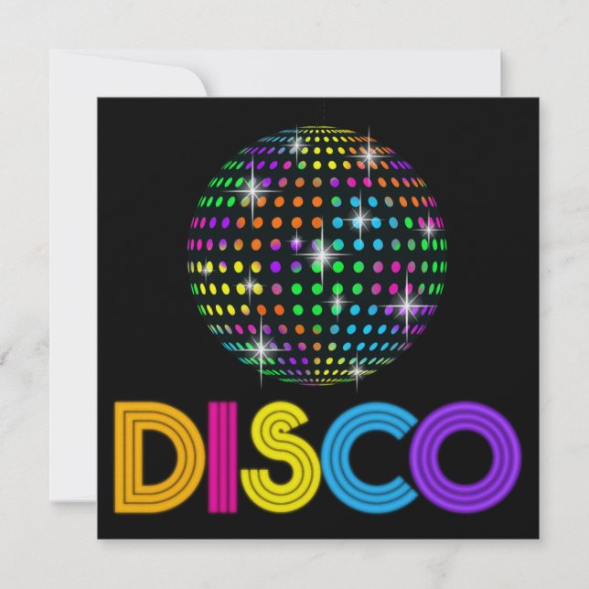 DISCO Party - SRF Invitation (Front)