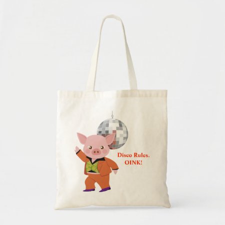 Disco Pig Tote Bag