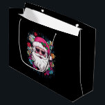 Disco Pink Santa Christmas Funny Xmas Party  Large Gift Bag<br><div class="desc">Disco Pink Santa Christmas Funny Xmas Party</div>