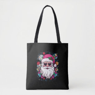 Disco Pink Santa Christmas Funny Xmas Party  Tote Bag