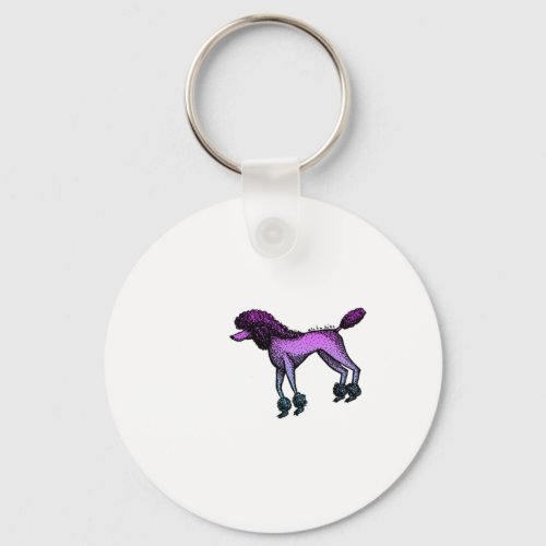 Disco Poodle  Keychain