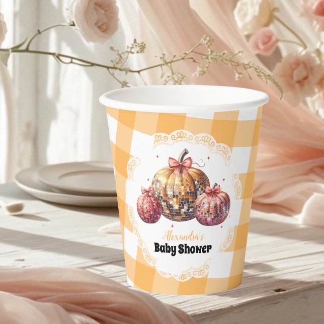 Disco Pumpkin Patch Baby Shower Paper Cups (Creator Uploaded)