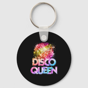 Disco Queen - 70's Disco Themed Vintage Seventies Keychain