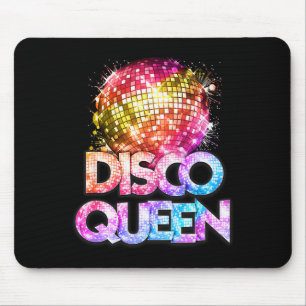 Disco Queen - 70's Disco Themed Vintage Seventies Mouse Pad
