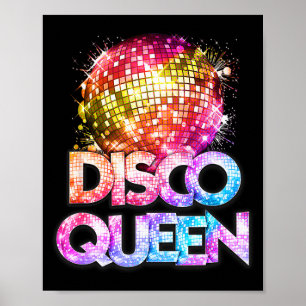 Disco Queen - 70's Disco Themed Vintage Seventies Poster
