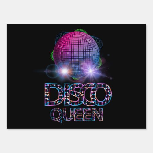 Disco Queen _ 70s Disco Themed Vintage Seventies Sign