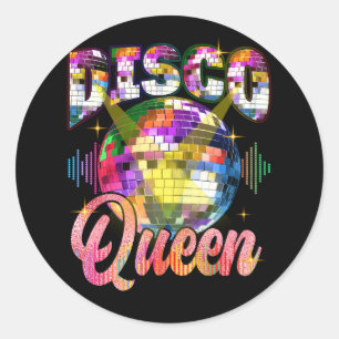 Disco Queen 70s Themed Dancing Seventies Ball Cost Classic Round Sticker
