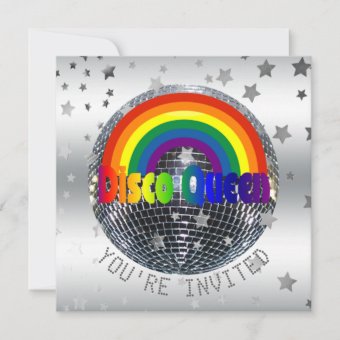 Disco Queen Dance Birthday Party | 70s Disco Ball Invitation | Zazzle