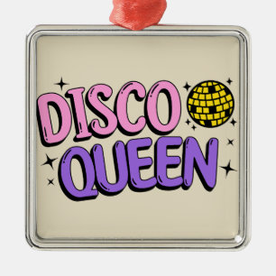 Disco queen metal ornament