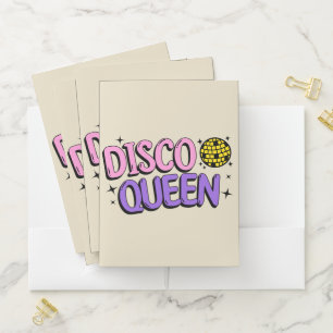 Disco queen pocket folder