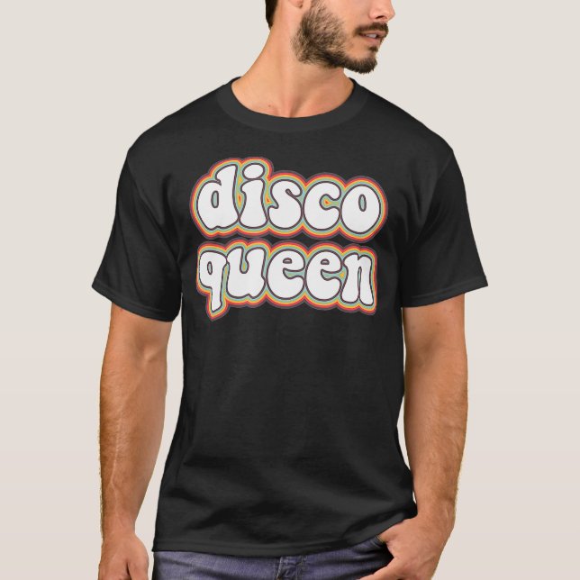 Disco Queen Roller Disco Outfit 70s Costume For Wo T-Shirt (Front)
