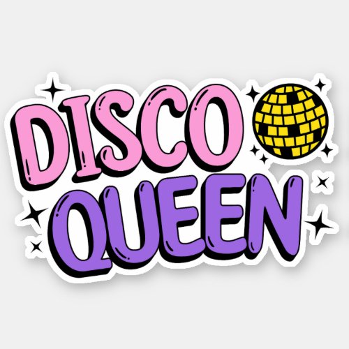 Disco queen sticker