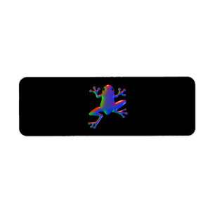 Disco Rainbow Frog Label